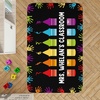 image:imageClassroom Rugs for Kid Kids Rugs for Bedroom Boys Colorful Crayon Carpet Class Kids Rugs for Playroom NonSlip Large Classroom Rug Soft Teacher Rug Welcome to Clasroom MatColorful Handprints