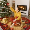 image:imageCustom 3D Effect Printed Christmas Round Rug Christmas Tree Round Mat Christmas Welcome Rug Outdoor Indoor Decor Christmas Decor New Home Gifts Holiday Illusion Carpet Personalized Round Mat 13