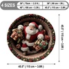 image:imageCustom 3D Effect Printed Christmas Round Rug Christmas Tree Round Mat Welcome Rug Indoor Decor Christmas Decor New Home Gifts Personalized Round Mat Holiday Illusion Carpet A17A7