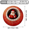 image:imageCustom 3D Effect Printed Christmas Round Rug Christmas Tree Round Mat Welcome Rug Indoor Decor Christmas Decor New Home Gifts Personalized Round Mat Holiday Illusion Carpet A17A16