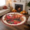 image:imageCustom 3D Effect Printed Christmas Round Rug Christmas Tree Round Mat Welcome Rug Indoor Decor Christmas Decor New Home Gifts Personalized Round Mat Holiday Illusion Carpet A17A15