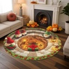 image:imageCustom 3D Effect Printed Christmas Round Rug Christmas Tree Round Mat Welcome Rug Indoor Decor Christmas Decor New Home Gifts Personalized Round Mat Holiday Illusion Carpet A17A1