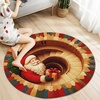image:imageCustom 3D Effect Printed Christmas Round Rug Christmas Tree Round Mat Welcome Rug Indoor Decor Christmas Decor New Home Gifts Personalized Round Mat Holiday Illusion Carpet A17A19