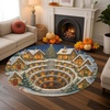 image:imageCustom 3D Effect Printed Christmas Round Rug Christmas Tree Round Mat Welcome Rug Indoor Decor Christmas Decor New Home Gifts Personalized Round Mat Holiday Illusion Carpet A17A14