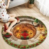 image:imageCustom 3D Effect Printed Christmas Round Rug Christmas Tree Round Mat Welcome Rug Indoor Decor Christmas Decor New Home Gifts Personalized Round Mat Holiday Illusion Carpet A17A1