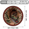 image:imageCustom 3D Effect Printed Christmas Round Rug Christmas Tree Round Mat Welcome Rug Indoor Decor Christmas Decor New Home Gifts Personalized Round Mat Holiday Illusion Carpet A17A5