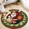 image:imageCustom 3D Effect Printed Christmas Round Rug Christmas Tree Round Mat Welcome Rug Indoor Decor Christmas Decor New Home Gifts Personalized Round Mat Holiday Illusion Carpet A17A12