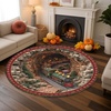 image:imageCustom 3D Effect Printed Christmas Round Rug Christmas Tree Round Mat Welcome Rug Indoor Decor Christmas Decor New Home Gifts Personalized Round Mat Holiday Illusion Carpet A17A5