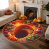 image:imageCustom 3D Effect Printed Christmas Round Rug Christmas Tree Round Mat Welcome Rug Indoor Decor Christmas Decor New Home Gifts Personalized Round Mat Holiday Illusion Carpet A17A10