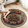 image:imageCustom 3D Effect Printed Christmas Round Rug Christmas Tree Round Mat Welcome Rug Indoor Decor Christmas Decor New Home Gifts Personalized Round Mat Holiday Illusion Carpet A17A9