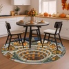 image:imageCustom 3D Effect Printed Christmas Round Rug Christmas Tree Round Mat Welcome Rug Indoor Decor Christmas Decor New Home Gifts Personalized Round Mat Holiday Illusion Carpet A17A14