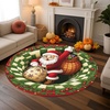 image:imageCustom 3D Effect Printed Christmas Round Rug Christmas Tree Round Mat Welcome Rug Indoor Decor Christmas Decor New Home Gifts Personalized Round Mat Holiday Illusion Carpet A17A12