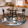 image:imageCustom 3D Effect Printed Christmas Round Rug Christmas Tree Round Mat Welcome Rug Indoor Decor Christmas Decor New Home Gifts Personalized Round Mat Holiday Illusion Carpet A17A2