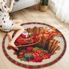image:imageCustom 3D Effect Printed Christmas Round Rug Christmas Tree Round Mat Welcome Rug Indoor Decor Christmas Decor New Home Gifts Personalized Round Mat Holiday Illusion Carpet A17A15