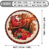 image:imageCustom 3D Effect Printed Christmas Round Rug Christmas Tree Round Mat Welcome Rug Indoor Decor Christmas Decor New Home Gifts Personalized Round Mat Holiday Illusion Carpet A17A15