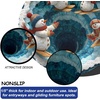 image:imageCustom 3D Effect Printed Christmas Round Rug Christmas Tree Round Mat Welcome Rug Indoor Decor Christmas Decor New Home Gifts Personalized Round Mat Holiday Illusion Carpet A17A3