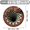 image:imageCustom 3D Effect Printed Christmas Round Rug Christmas Tree Round Mat Welcome Rug Indoor Decor Christmas Decor New Home Gifts Personalized Round Mat Holiday Illusion Carpet A17A8