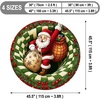 image:imageCustom 3D Effect Printed Christmas Round Rug Christmas Tree Round Mat Welcome Rug Indoor Decor Christmas Decor New Home Gifts Personalized Round Mat Holiday Illusion Carpet A17A12