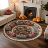 image:imageCustom 3D Effect Printed Christmas Round Rug Christmas Tree Round Mat Welcome Rug Indoor Decor Christmas Decor New Home Gifts Personalized Round Mat Holiday Illusion Carpet A17A9