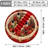image:imageCustom 3D Effect Printed Christmas Round Rug Christmas Tree Round Mat Welcome Rug Indoor Decor Christmas Decor New Home Gifts Personalized Round Mat Holiday Illusion Carpet A17A13