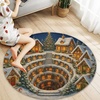 image:imageCustom 3D Effect Printed Christmas Round Rug Christmas Tree Round Mat Welcome Rug Indoor Decor Christmas Decor New Home Gifts Personalized Round Mat Holiday Illusion Carpet A17A14