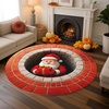 image:imageCustom 3D Effect Printed Christmas Round Rug Christmas Tree Round Mat Welcome Rug Indoor Decor Christmas Decor New Home Gifts Personalized Round Mat Holiday Illusion Carpet A17A16