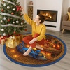 image:imageCustom 3D Effect Printed Christmas Round Rug Christmas Tree Round Mat Welcome Rug Indoor Decor Christmas Decor New Home Gifts Personalized Round Mat Holiday Illusion Carpet A17A4
