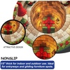 image:imageCustom 3D Effect Printed Christmas Round Rug Christmas Tree Round Mat Welcome Rug Indoor Decor Christmas Decor New Home Gifts Personalized Round Mat Holiday Illusion Carpet A17A1