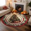 image:imageCustom 3D Effect Printed Christmas Round Rug Christmas Tree Round Mat Welcome Rug Indoor Decor Christmas Decor New Home Gifts Personalized Round Mat Holiday Illusion Carpet A17A17