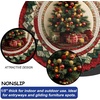 image:imageCustom 3D Effect Printed Christmas Round Rug Christmas Tree Round Mat Welcome Rug Indoor Decor Christmas Decor New Home Gifts Personalized Round Mat Holiday Illusion Carpet A17A17
