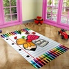 image:imageCustom Composition Notebook Classroom Rugs for Kids Kids Rugs for Bedroom Boys Pastel Rug for Classroom NonSlip Large Classroom Rug Back to School Style 2 x 3 RectangularPencil Bow