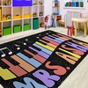 image:imageCustom Composition Notebook Classroom Rugs for Kids Kids Rugs for Bedroom Boys Pastel Rug for Classroom NonSlip Large Classroom Rug Back to School Style 2 x 3 RectangularMusic Classroom