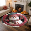 image:imageCustom Round Christmas Area Rug Personalized Christmas Round Carpet Cozy 3D Effect Printed Outdoor Indoor Decor Area Rug NonSlip Rug for Living Room Bedroom Dining Room Decor D22D7