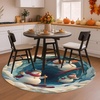 image:imageCustom Round Christmas Area Rug Personalized Christmas Round Carpet Cozy 3D Effect Printed Outdoor Indoor Decor Area Rug NonSlip Rug for Living Room Bedroom Dining Room Decor D22D2