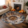 image:imageCustom Round Christmas Area Rug Personalized Christmas Round Carpet Cozy 3D Effect Printed Outdoor Indoor Decor Area Rug NonSlip Rug for Living Room Bedroom Dining Room Decor D22D4