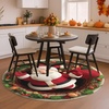 image:imageCustom Round Christmas Area Rug Personalized Christmas Round Carpet Cozy 3D Effect Printed Outdoor Indoor Decor Area Rug NonSlip Rug for Living Room Bedroom Dining Room Decor D22D10