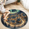 image:imageCustom Round Christmas Area Rug Personalized Christmas Round Carpet Cozy 3D Effect Printed Outdoor Indoor Decor Area Rug NonSlip Rug for Living Room Bedroom Dining Room Decor D22D18