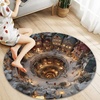 image:imageCustom Round Christmas Area Rug Personalized Christmas Round Carpet Cozy 3D Effect Printed Outdoor Indoor Decor Area Rug NonSlip Rug for Living Room Bedroom Dining Room Decor D22D4