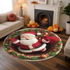 image:imageCustom Round Christmas Area Rug Personalized Christmas Round Carpet Cozy 3D Effect Printed Outdoor Indoor Decor Area Rug NonSlip Rug for Living Room Bedroom Dining Room Decor D22D10