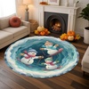 image:imageCustom Round Christmas Area Rug Personalized Christmas Round Carpet Cozy 3D Effect Printed Outdoor Indoor Decor Area Rug NonSlip Rug for Living Room Bedroom Dining Room Decor D22D3