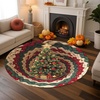 image:imageCustom Round Christmas Area Rug Personalized Christmas Round Carpet Cozy 3D Effect Printed Outdoor Indoor Decor Area Rug NonSlip Rug for Living Room Bedroom Dining Room Decor D22D11