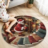 image:imageCustom Round Christmas Area Rug Personalized Christmas Round Carpet Cozy 3D Effect Printed Outdoor Indoor Decor Area Rug NonSlip Rug for Living Room Bedroom Dining Room Decor D22D13