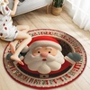 image:imageCustom Round Christmas Area Rug Personalized Christmas Round Carpet Cozy 3D Effect Printed Outdoor Indoor Decor Area Rug NonSlip Rug for Living Room Bedroom Dining Room Decor D22D16