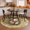 image:imageCustom Round Christmas Area Rug Personalized Christmas Round Carpet Cozy 3D Effect Printed Outdoor Indoor Decor Area Rug NonSlip Rug for Living Room Bedroom Dining Room Decor D22D20