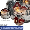 image:imageCustom Round Christmas Area Rug Personalized Christmas Round Carpet Cozy 3D Effect Printed Outdoor Indoor Decor Area Rug NonSlip Rug for Living Room Bedroom Dining Room Decor D22D19