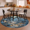 image:imageCustom Round Christmas Area Rug Personalized Christmas Round Carpet Cozy 3D Effect Printed Outdoor Indoor Decor Area Rug NonSlip Rug for Living Room Bedroom Dining Room Decor D22D12