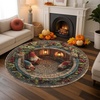 image:imageCustom Round Christmas Area Rug Personalized Christmas Round Carpet Cozy 3D Effect Printed Outdoor Indoor Decor Area Rug NonSlip Rug for Living Room Bedroom Dining Room Decor D22D1