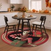 image:imageCustom Round Christmas Area Rug Personalized Christmas Round Carpet Cozy 3D Effect Printed Outdoor Indoor Decor Area Rug NonSlip Rug for Living Room Bedroom Dining Room Decor D22D21