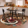 image:imageCustom Round Christmas Area Rug Personalized Christmas Round Carpet Cozy 3D Effect Printed Outdoor Indoor Decor Area Rug NonSlip Rug for Living Room Bedroom Dining Room Decor D22D14