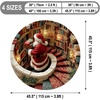 image:imageCustom Round Christmas Area Rug Personalized Christmas Round Carpet Cozy 3D Effect Printed Outdoor Indoor Decor Area Rug NonSlip Rug for Living Room Bedroom Dining Room Decor D22D14